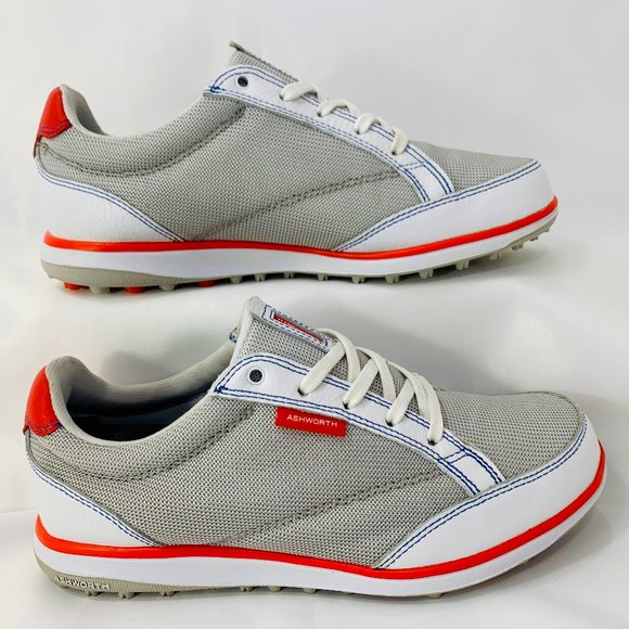 Ashworth Women's Cardiff ADC Golf Shoes Size 6.5 White Gray Orange Sneakers - Picture 5 of 8